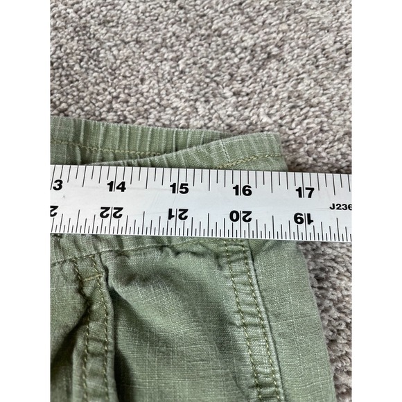 J Crew Pants Womens 10 Olive Woven Ankle Military Army Earthy Minimal Elastic - Picture 5 of 9